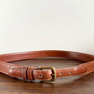 Coach genuinely leather belt with solid brass buckle 30” small
